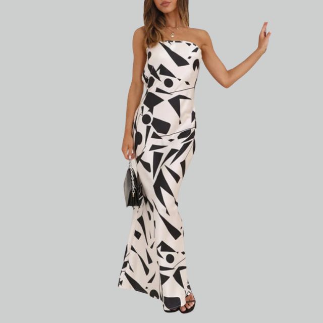 Strapless Maxi Dress with Airy Fit – Jade-Black-XS-State of Style