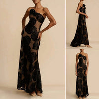 Strapless maxi dress with jacquard pattern – Maila-S-State of Style