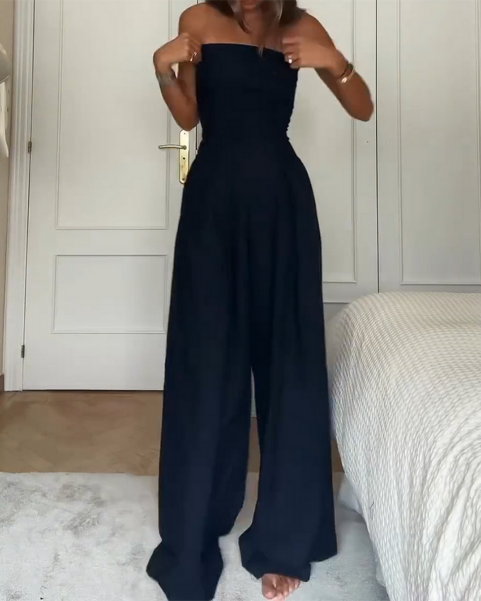 Strapless & Stylish Women's Jumpsuit for Every Occasion – Elina-Brown-XS-State of Style