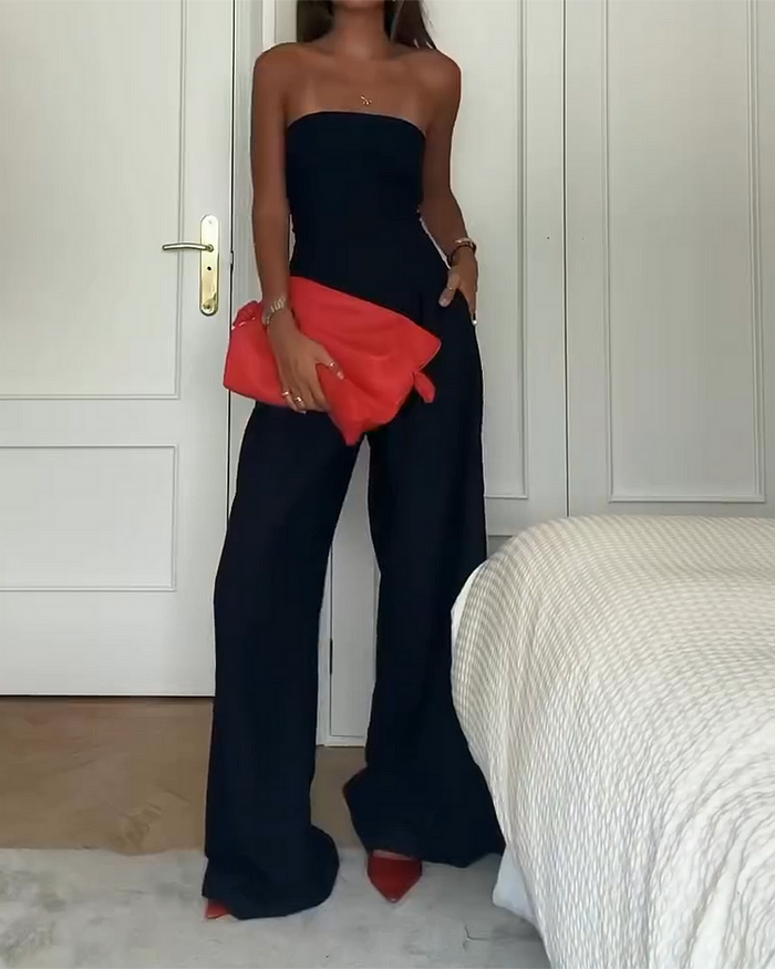 Strapless & Stylish Women's Jumpsuit for Every Occasion – Elina-Brown-XS-State of Style
