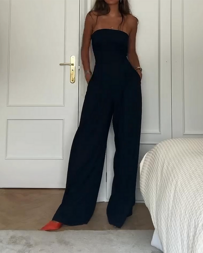 Strapless & Stylish Women's Jumpsuit for Every Occasion – Elina-Brown-XS-State of Style