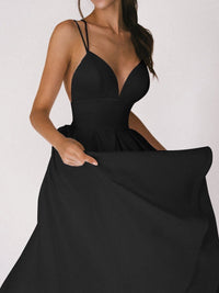 Strappy V-neck Dress - Noa-Black-S-State of Style