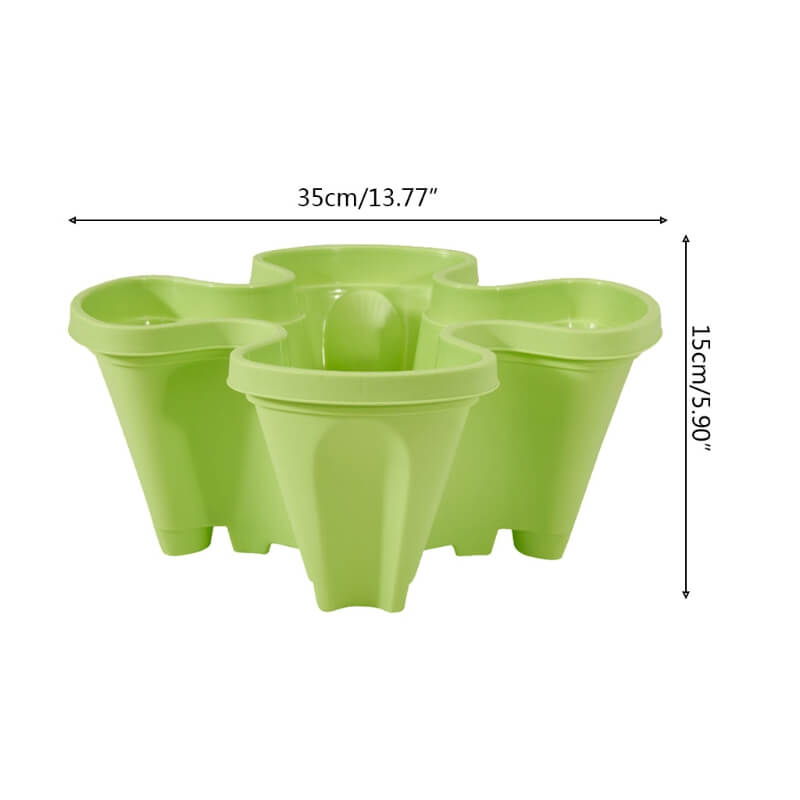StrawberryStack Space-Saving Stackable Planters-White-State of Style