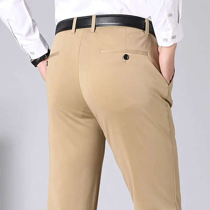 Stretch Men's Trousers - Nikolai-Khaki-S-State of Style