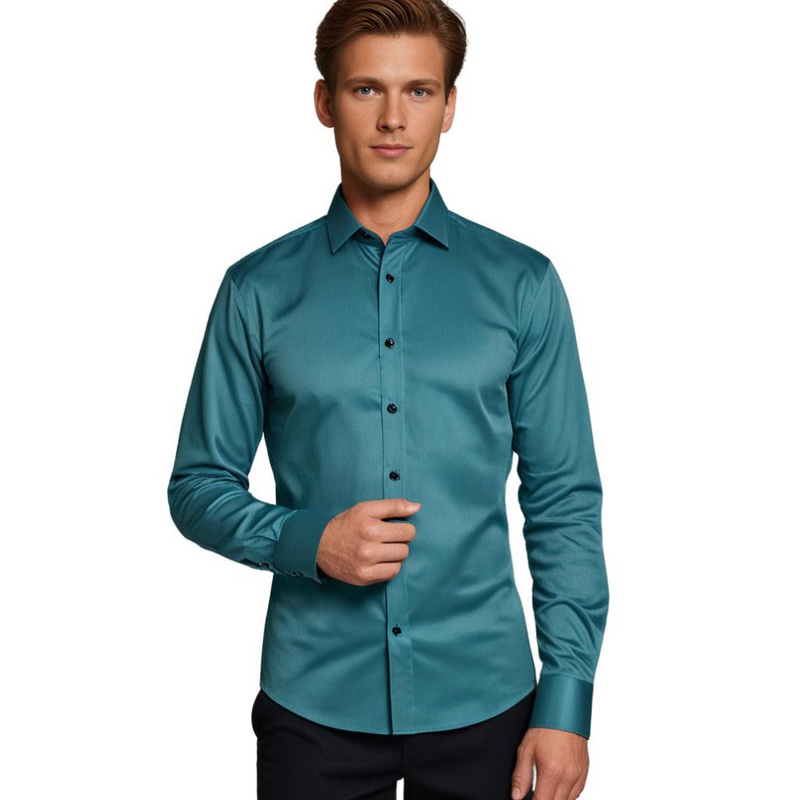 Stretch Shirt for Men - Luca-Bordeaux red-S-State of Style
