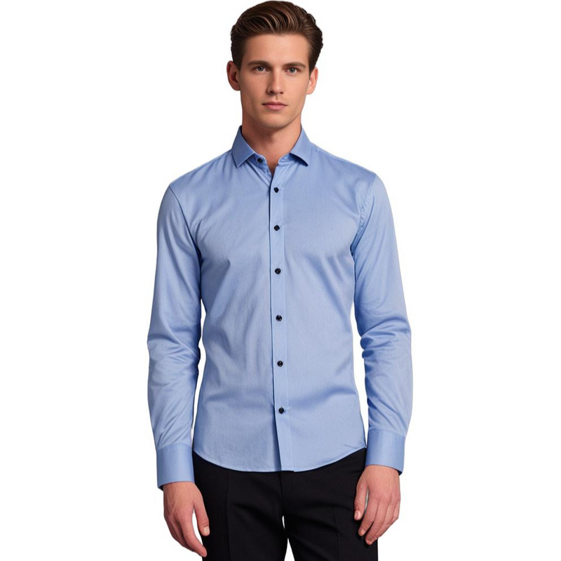 Stretch Shirt for Men - Luca-Bordeaux red-S-State of Style