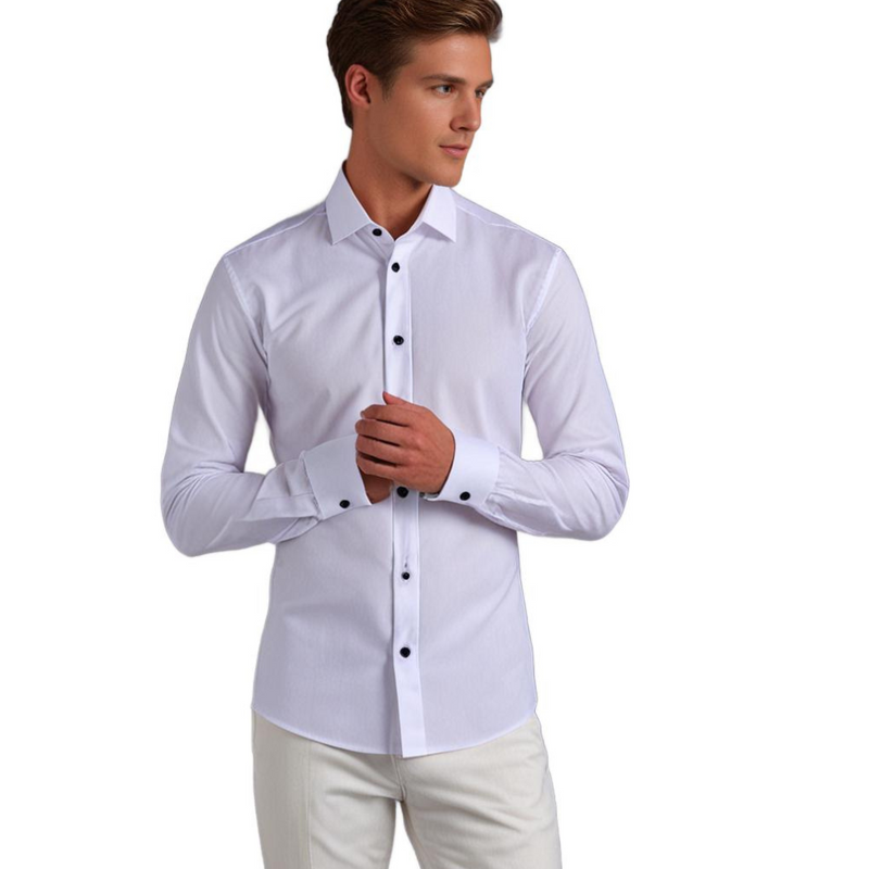 Stretch Shirt for Men - Luca-Bordeaux red-S-State of Style