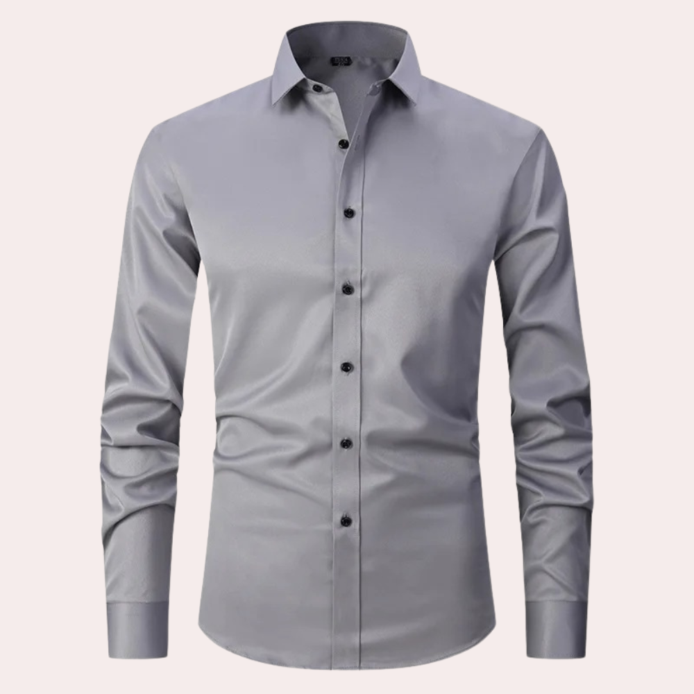 Stretch Shirt for Men - Luca-Grey-S-State of Style