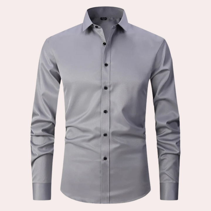 Stretch Shirt for Men - Luca-Grey-S-State of Style
