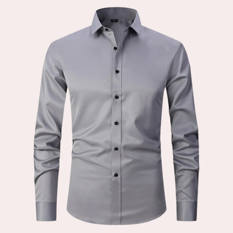 Stretch Shirt for Men - Luca-Grey-S-State of Style