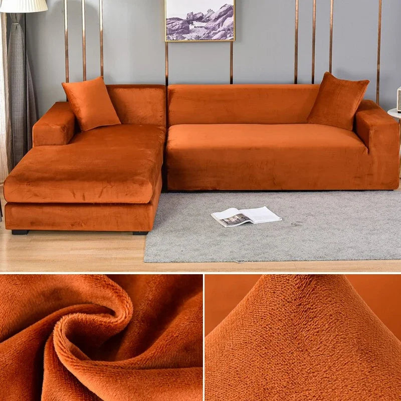 Stretch Velvet Sofa Cover with Luxury Finish - Sofina-Pink-1 Zit (90-140CM)-State of Style