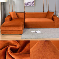 Stretch Velvet Sofa Cover with Luxury Finish - Sofina-Pink-1 Zit (90-140CM)-State of Style