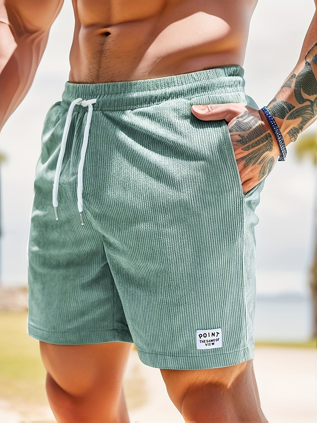 Striped Shorts for Men – Luca-Light green-S-State of Style