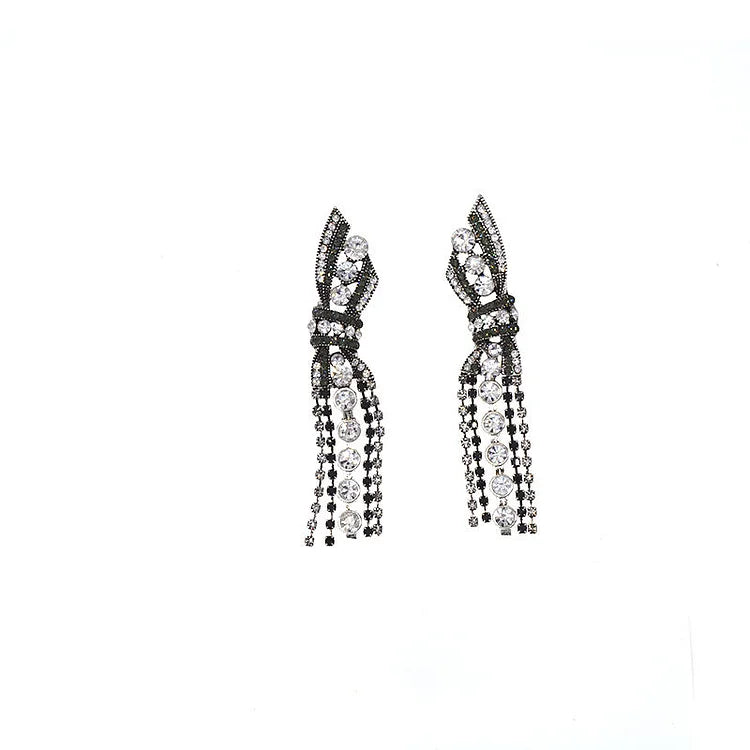 Stunning Drop Earrings with Butterfly Bow - Annelise-State of Style
