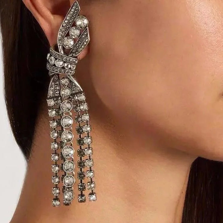 Stunning Drop Earrings with Butterfly Bow - Annelise-State of Style