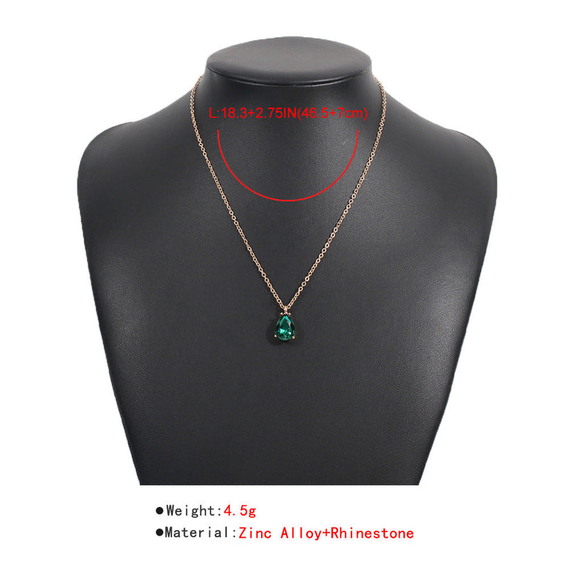 Stunning Emerald Drop Necklace-State of Style