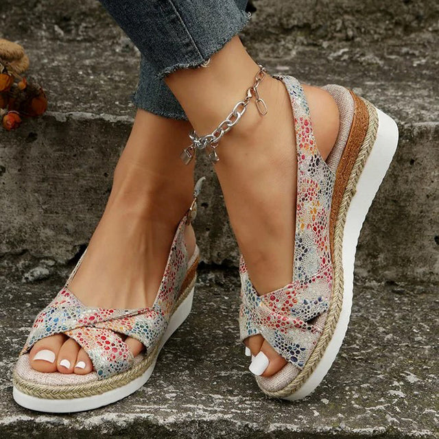 Sturdy Ladies Platform Sandals – Romy-Multicoloured-35-State of Style