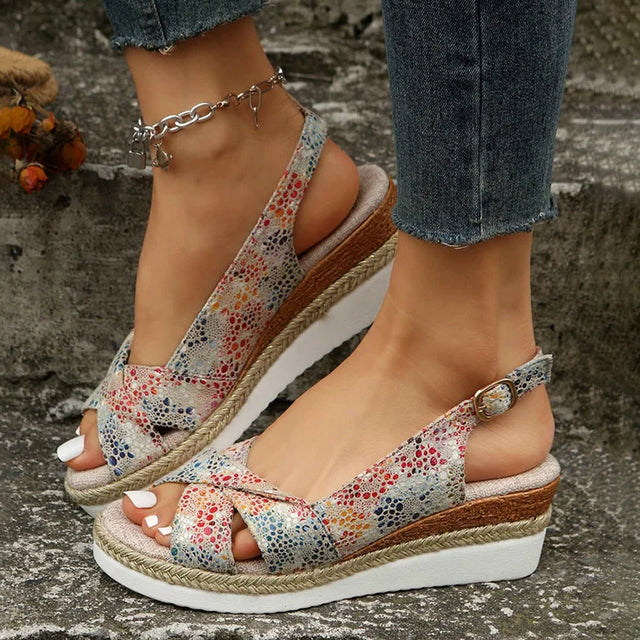 Sturdy Ladies Platform Sandals – Romy-Multicoloured-35-State of Style