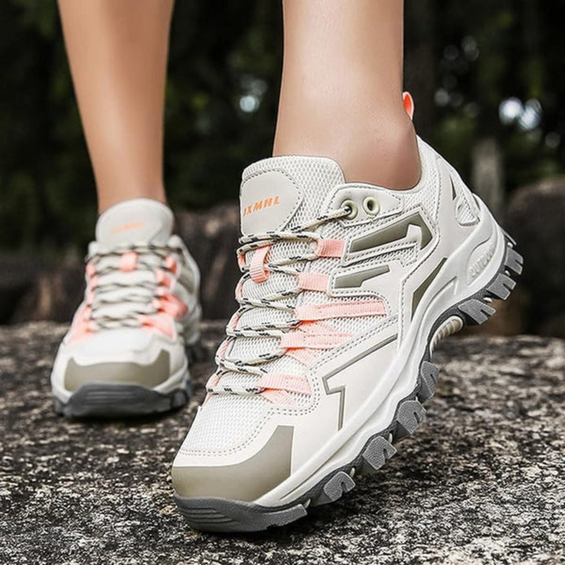 Sturdy Women's Walking Shoe - TerraTrail-Pink Grey-4.0-State of Style