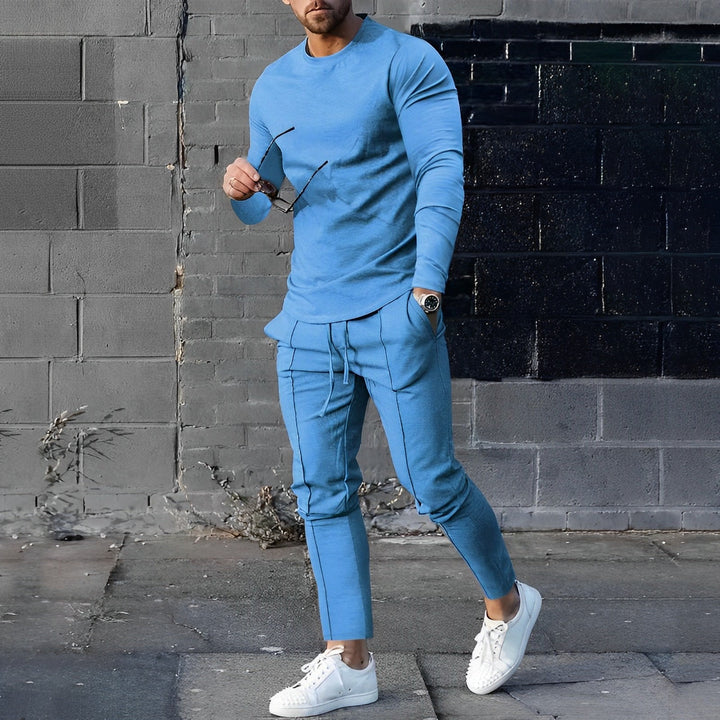 Stylish 2-Piece Men's Outfit - UrbanEase-Bue-S-State of Style