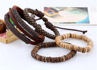 STYLISH 4-PIECE WOOD AND LEATHER BRACELET SET-SET 1-State of Style