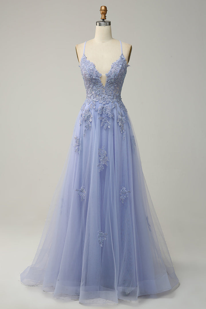 Stylish A-Line Evening Dress - Emilia-Light Purple-AU 6-State of Style