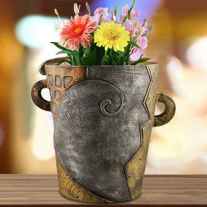 Stylish Abstract Art Plant Pot Ornaments - RetroVisage-Normal-State of Style