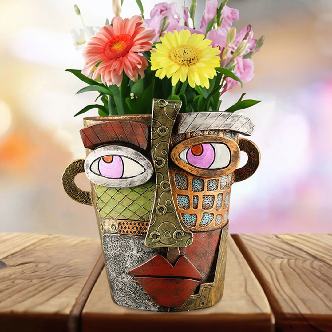 Stylish Abstract Art Plant Pot Ornaments - RetroVisage-Normal-State of Style