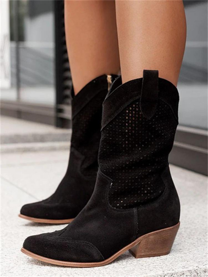 Stylish and Breathable Cowboy Boots - Savannah-Black-3.0-State of Style