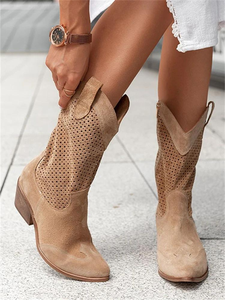 Stylish and Breathable Cowboy Boots - Savannah-Brown-3.0-State of Style