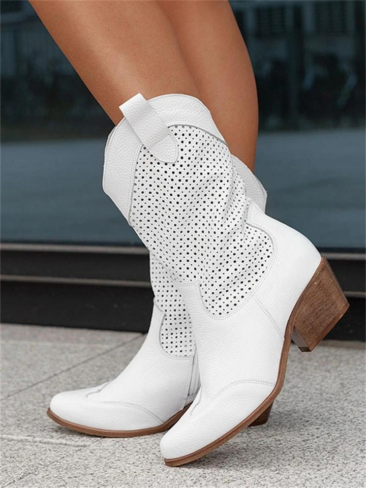 Stylish and Breathable Cowboy Boots - Savannah-White-3.0-State of Style