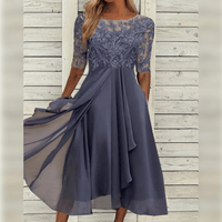Stylish and Comfortable Dress - Lilac-Grey-XS-State of Style