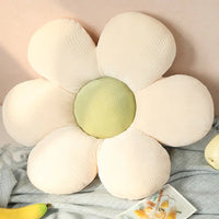 Stylish and Comfortable Flower-Shaped Cushion - Floral Bliss-White-Green-55X55cm-State of Style