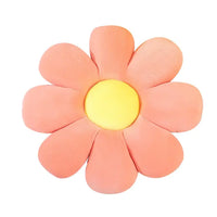 Stylish and Comfortable Flower-Shaped Cushion - Floral Bliss-Yellow-Pink-55X55cm-State of Style