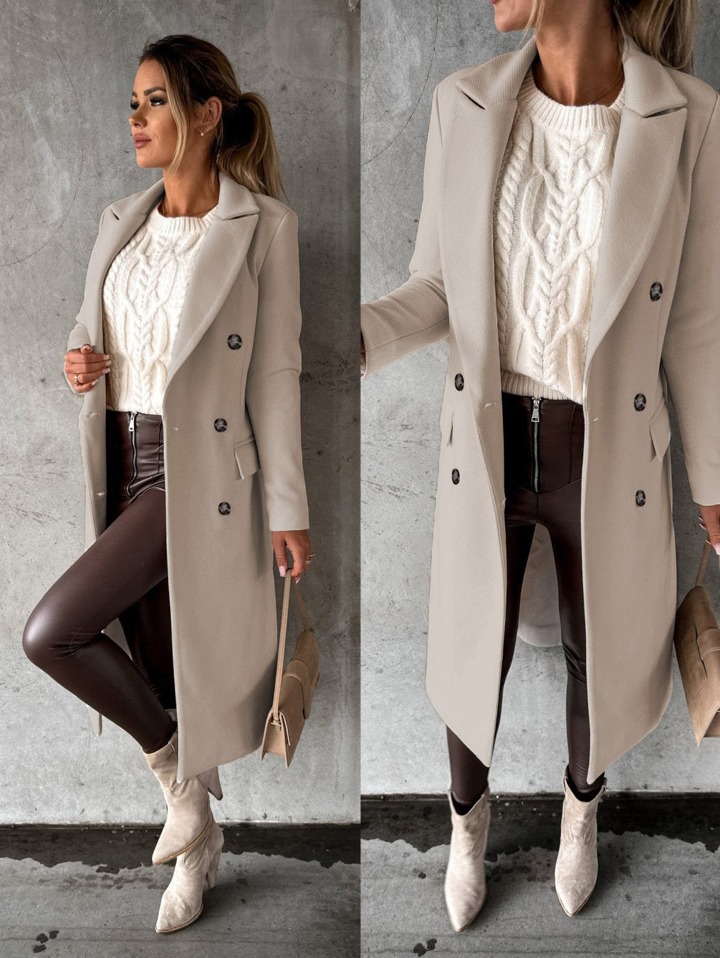 Stylish and Comfortable Ladies' Coat - Vivienne-Pink-S-State of Style