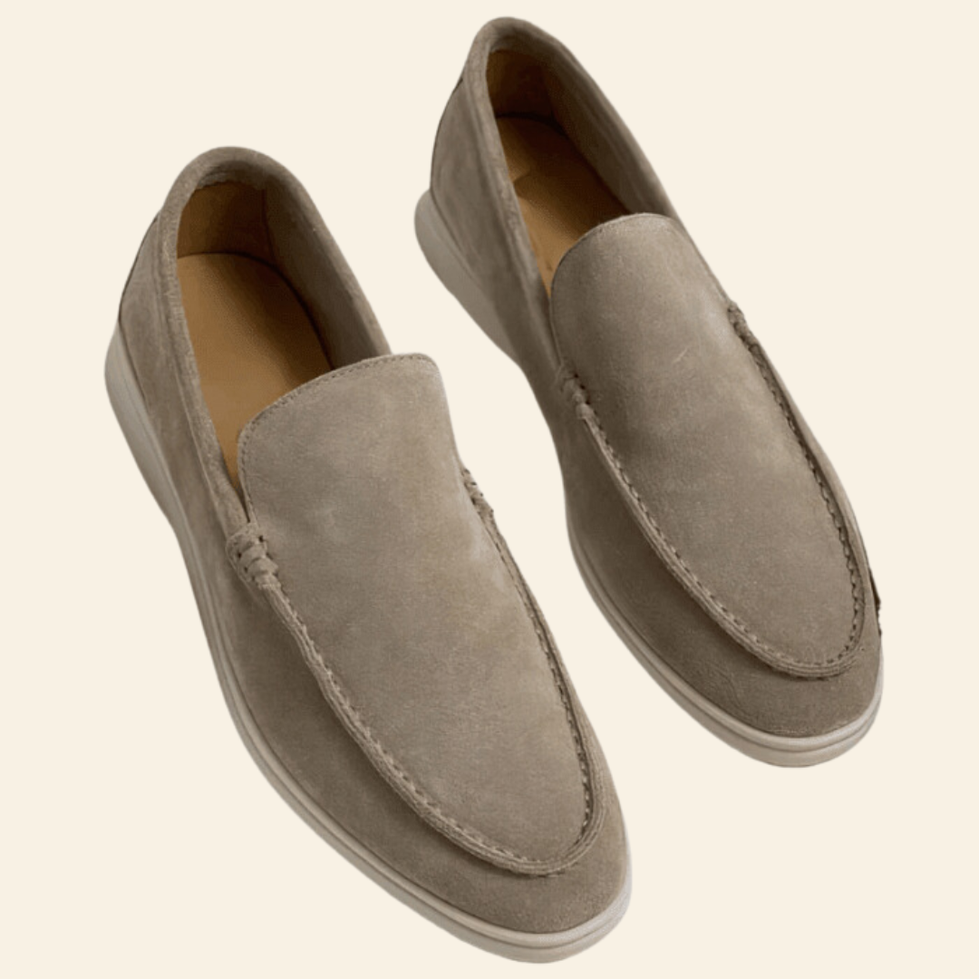 Stylish and Comfortable Suede Loafers - Mason-Beige-8-State of Style