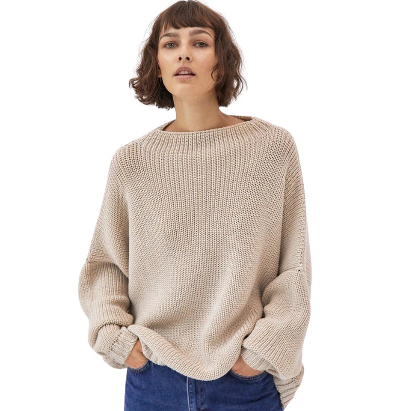 Stylish and Comfortable Women’s Sweater - Lila-Khaki-S-State of Style
