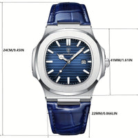 Stylish and Durable Men's Watch - ValorLuxe-Blue-State of Style