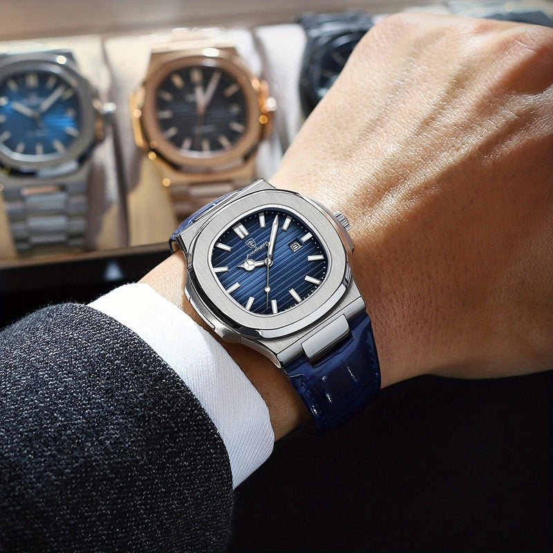 Stylish and Durable Men's Watch - ValorLuxe-Blue-State of Style