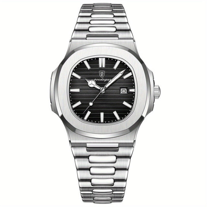 Stylish and Durable Men's Watch - ValorLuxe-Silver-State of Style