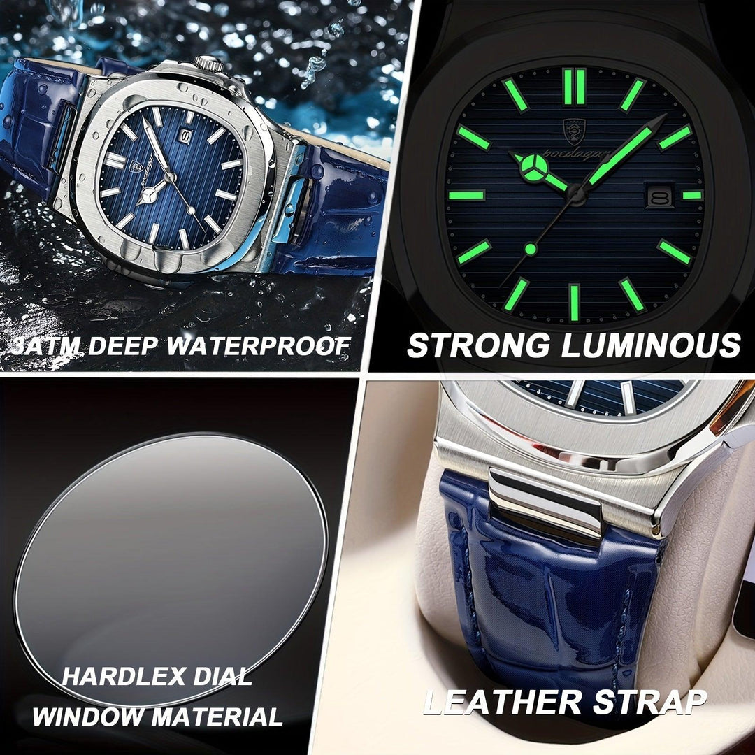 Stylish and Sustainable Men's Wristwatch - ValorLuxe-Blue-State of Style