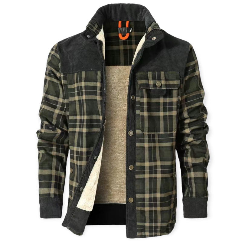 Stylish and Warm Vest for Men - FrostVogue-Dark olive green-S-State of Style
