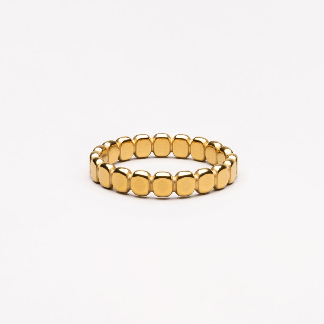 Stylish Beaded Ring - Elina-5-Gold-State of Style
