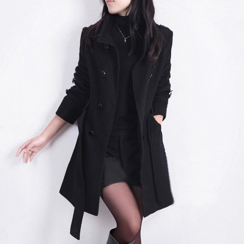 Stylish Belted Jacket for Women | Comfortable & Versatile-Black-S-State of Style