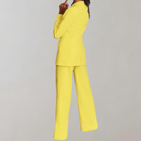 Stylish Blazer and Trouser Set - Elena-Yellow-S-State of Style