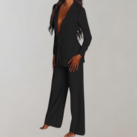 Stylish Blazer and Trouser Set - Elena-Yellow-S-State of Style