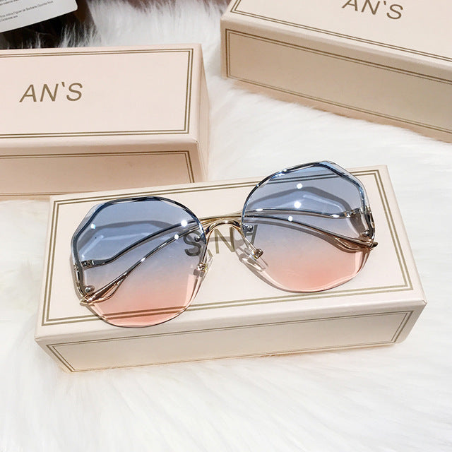 Stylish Boho Sunglasses for Women - Luna Shades-Blue-Pink-State of Style