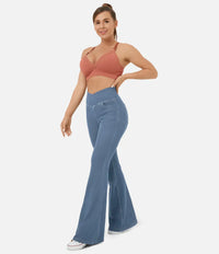 Stylish Bootcut Jeans for Women - Rosa-Light Blue-S-State of Style