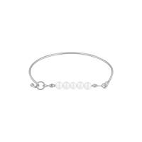 Stylish Bracelet with Delicate Pearls – Selina-Silver-State of Style