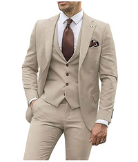 Stylish Business Outfit for Men (Jacket + Trousers) - Victor-Beige-XS-State of Style